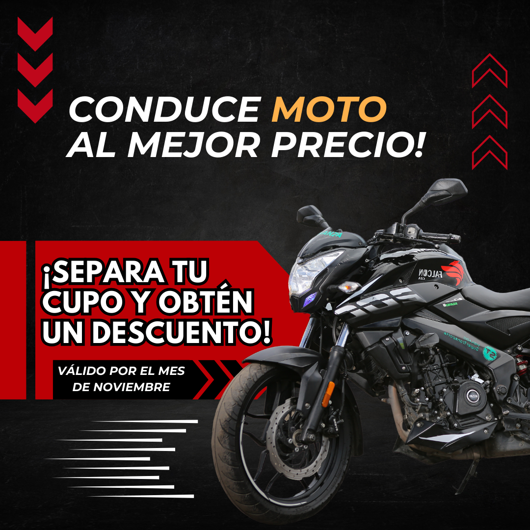 Instagram post anuncio venta de moto moderno rojo con blanco